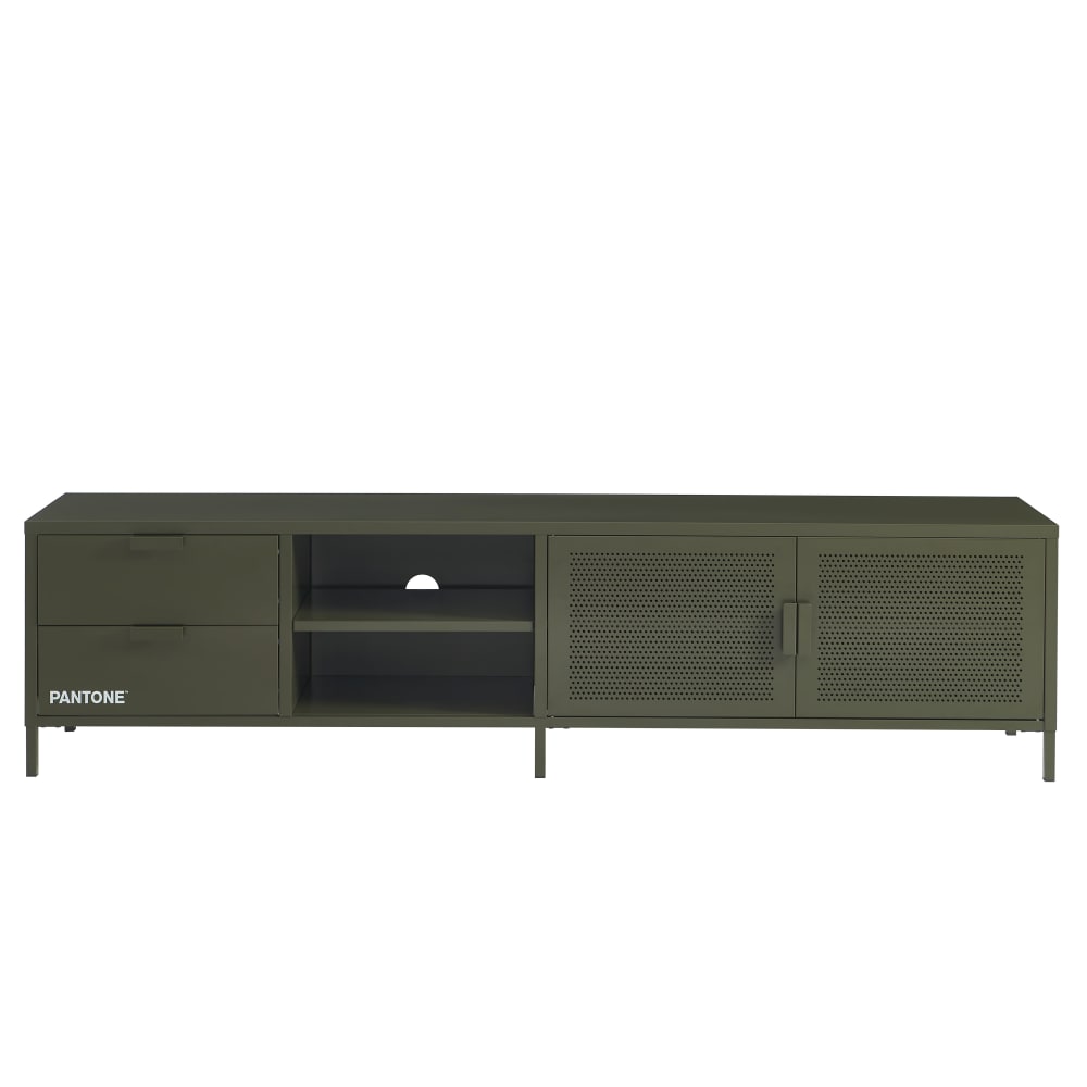 Meuble tv métal vert olive 200cm Meuble tv métal vert olive 200cm