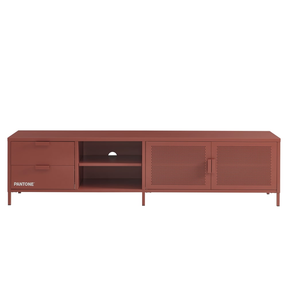 Meuble tv métal terracotta 200cm Meuble tv métal terracotta 200cm