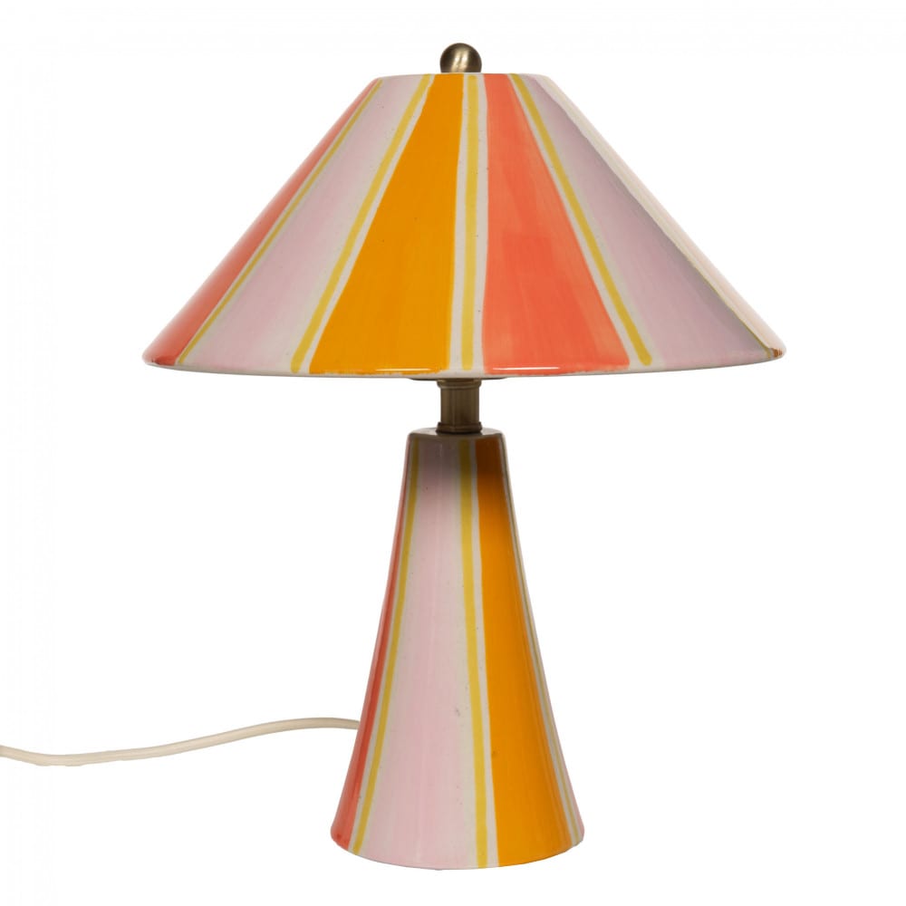 Lampe rose et or - 13x29cm