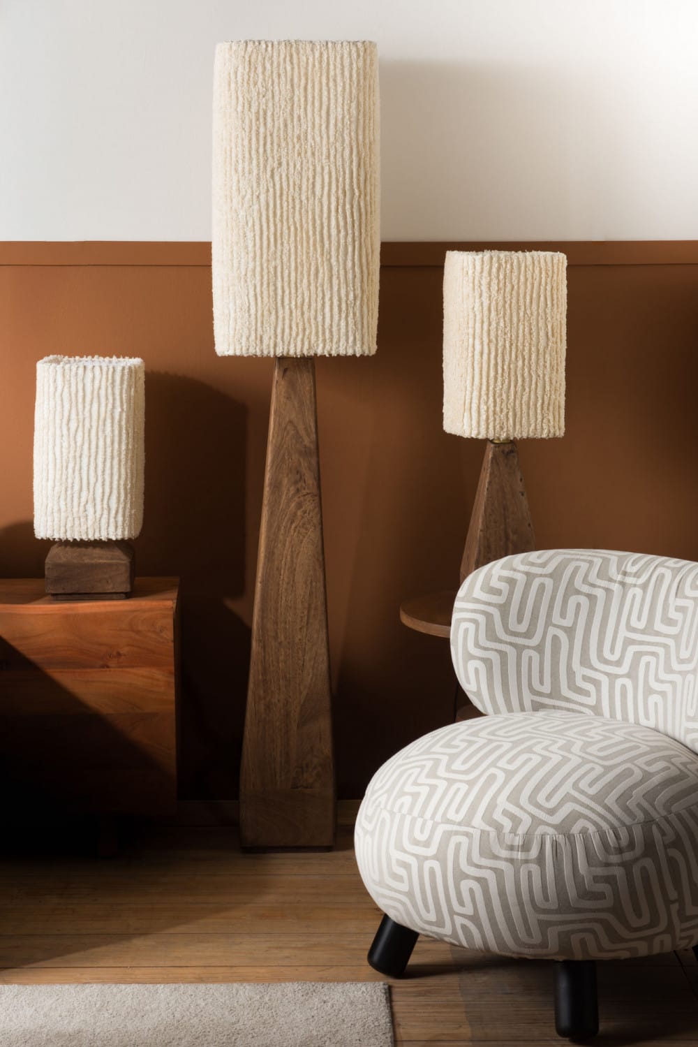 Lampe chevet 20x47cm - ivoire — vue 4