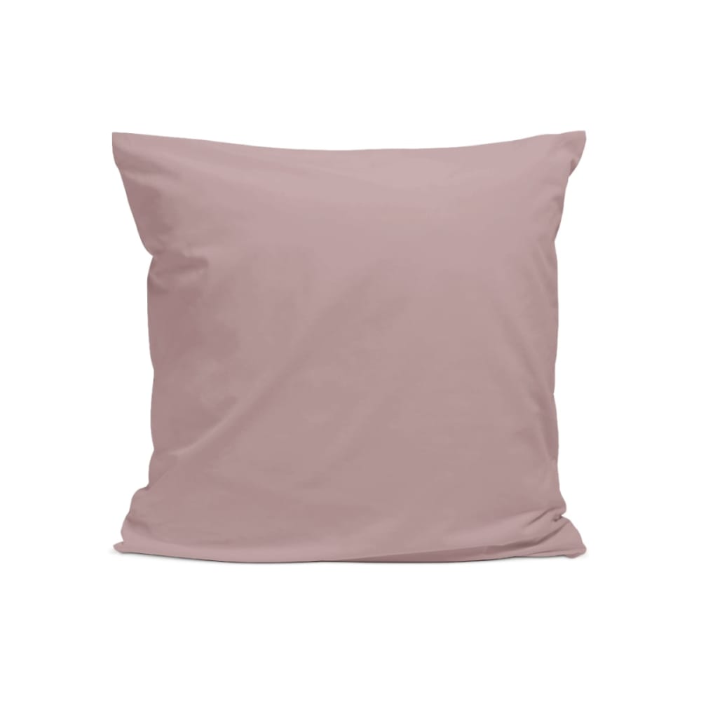 Taie d'oreiller unie en percale de coton lilas 65x65cm