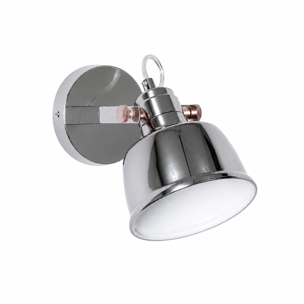 Applique industrielle orientable en métal chromé ø15 cm e14