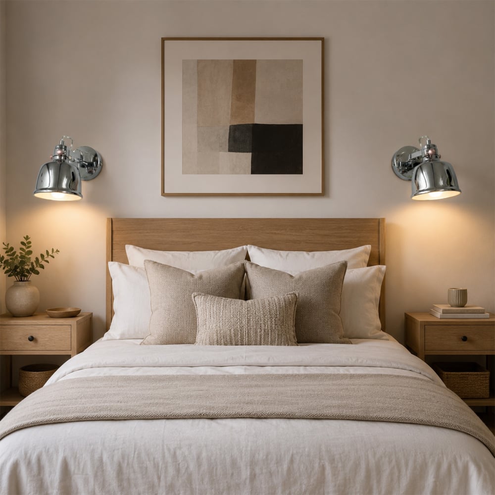 Applique industrielle orientable en métal chromé ø15 cm e14 — vue 4
