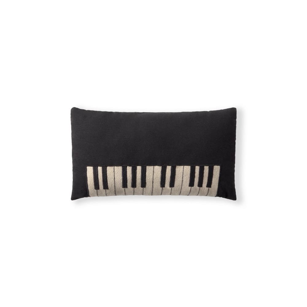 Lorena Canals Kinderkissen Klavier 45x26cm SCHWARZ BAUMWOLLE Kinder