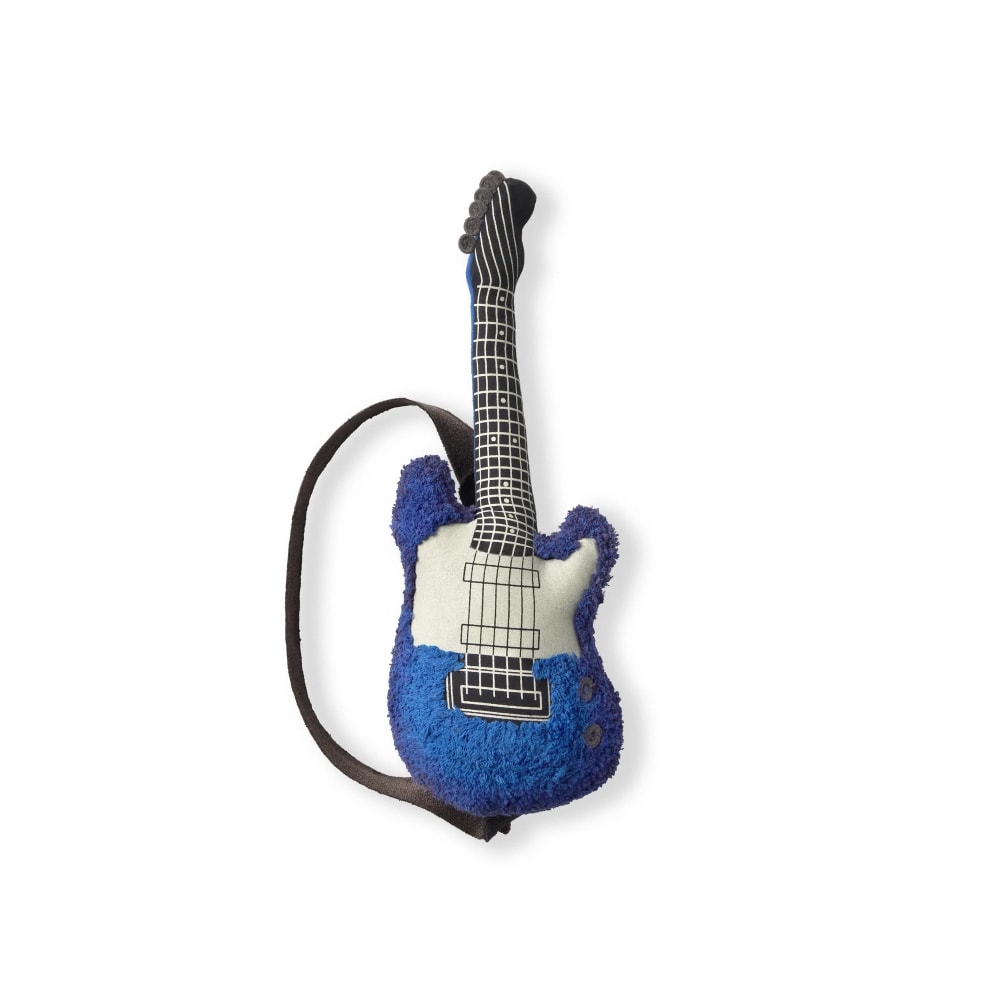 Lorena Canals Kinderkissen E-Gitarre 30x70cm BLAU BAUMWOLLE Kinder