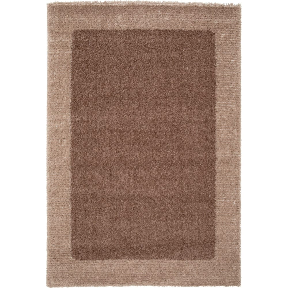 Tapis shaggy doux moderne prune brun 160x230