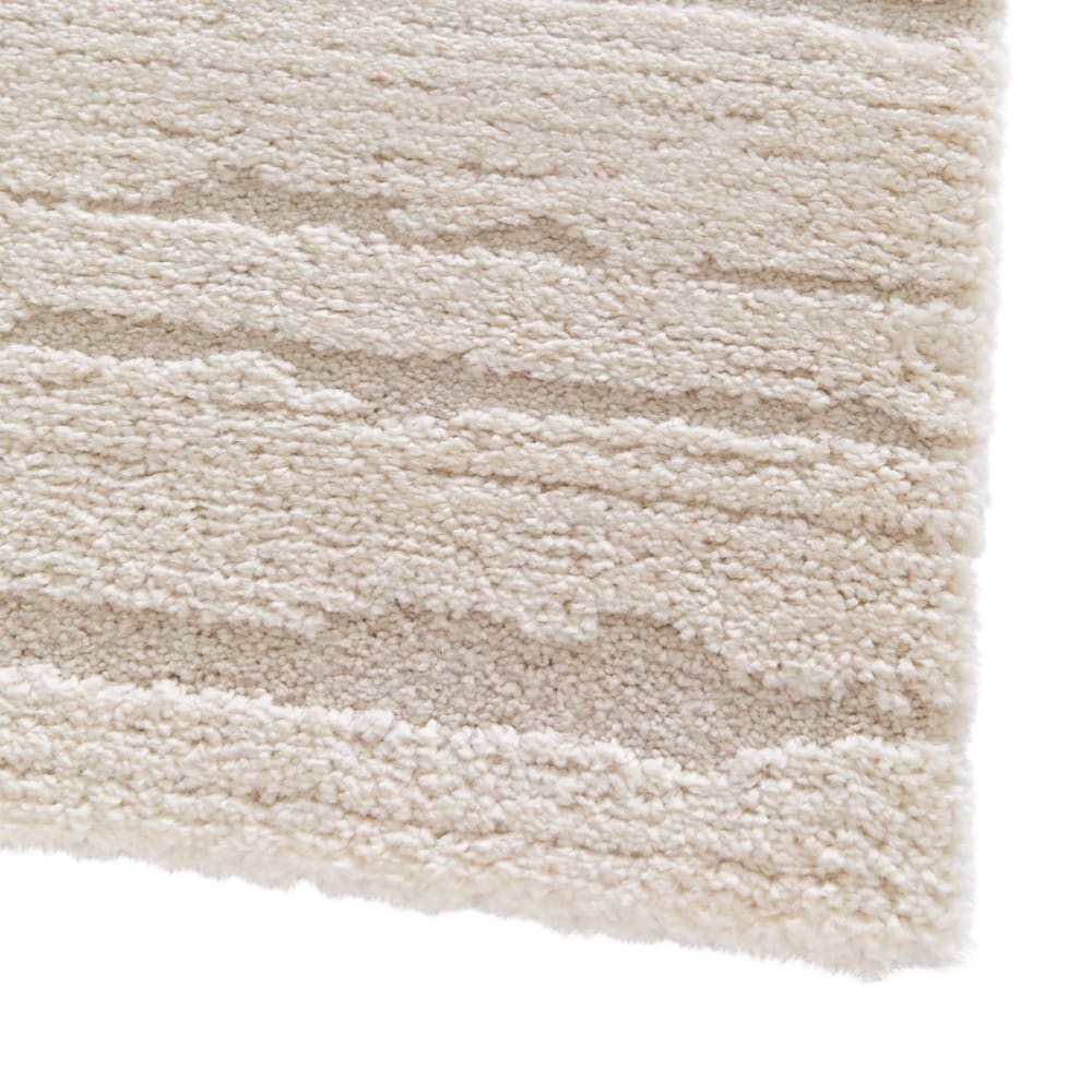 Tapis doux à relief moderne crème 120x170 — vue 4