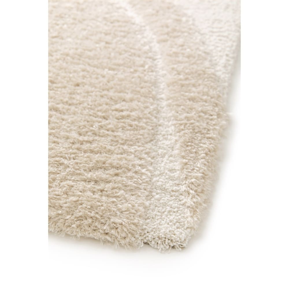 Tapis shaggy doux à relief graphique beige 120x170 — vue 4