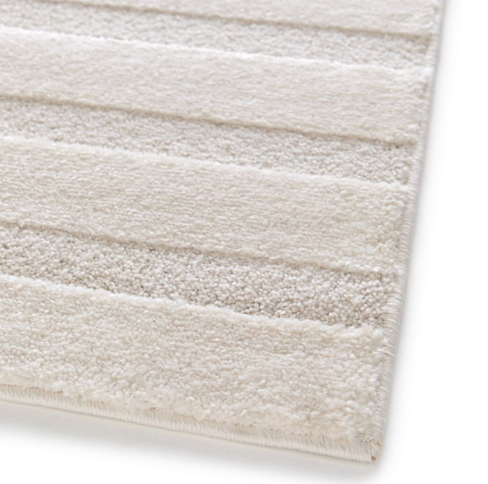 Tapis doux à relief design écru et beige clair 160x230 — vue 4