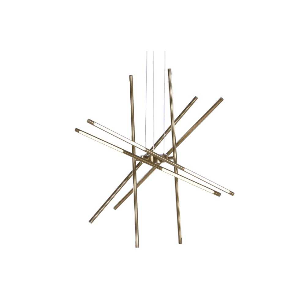 Plafonnier lumineux en aluminium doré 80x80 cm — vue 4