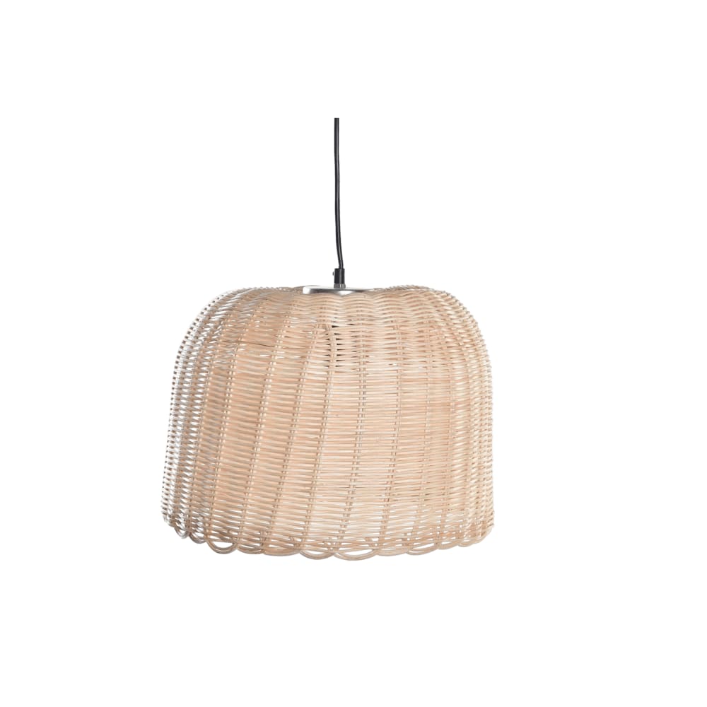 Plafonnier en rotin marron 39x39x30 cm