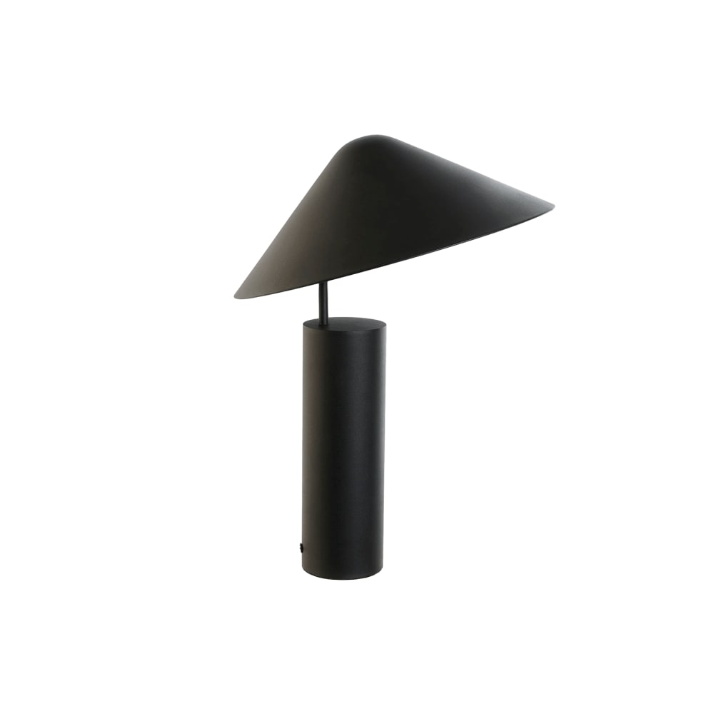 Lampe chapeau en acier noire 39x39x45 cm