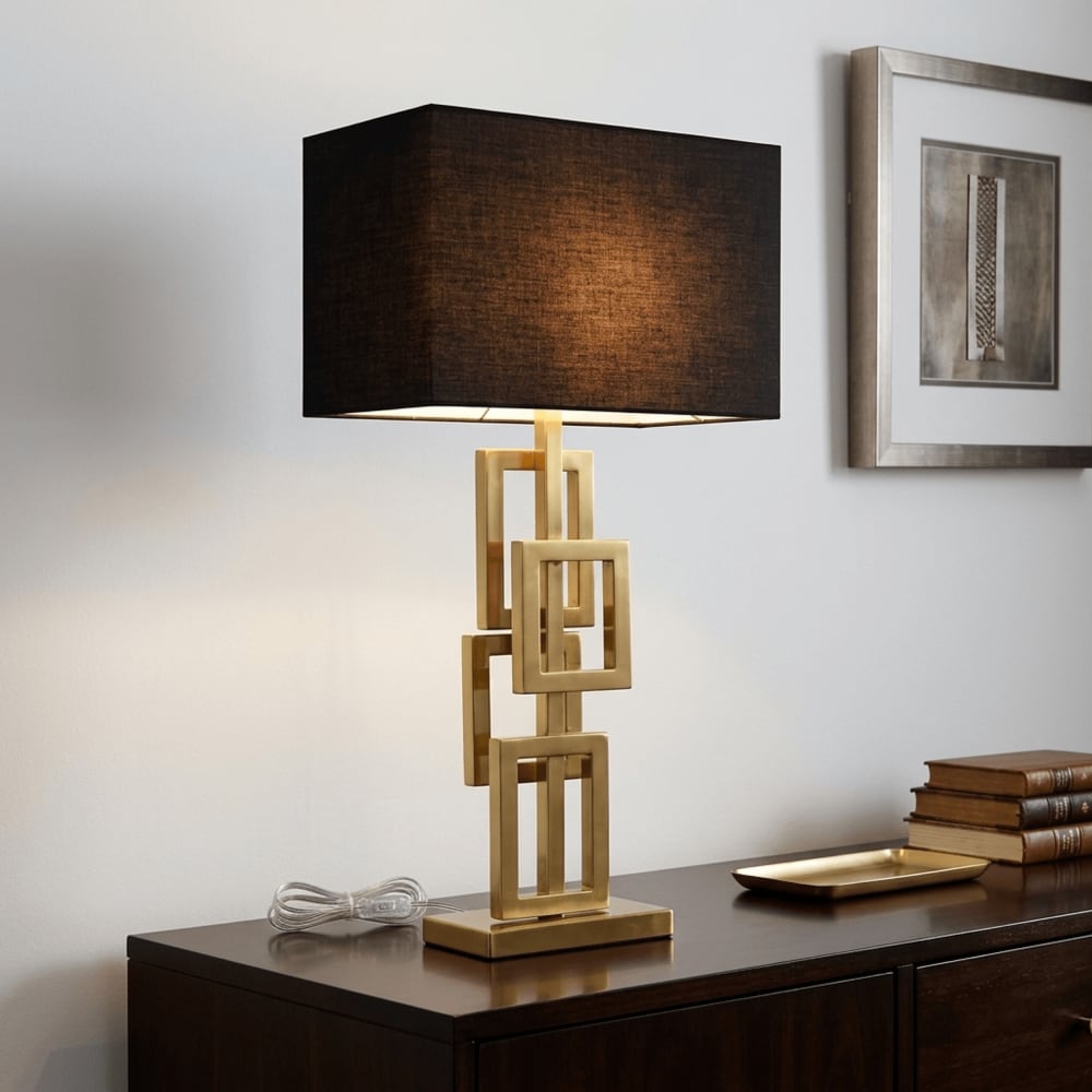 Lampe en acier dorée 38x23x78 cm