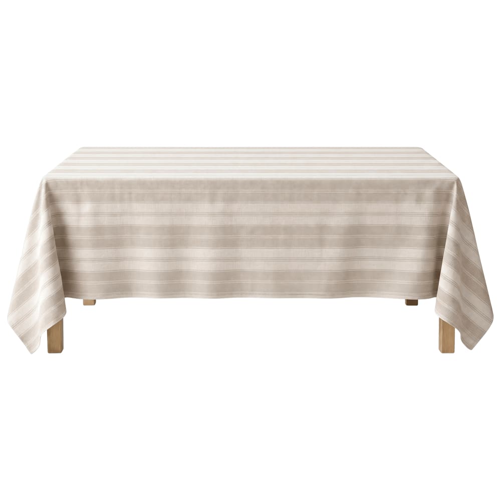 Nappe antitache en coton recyclé beige 135x250 cm