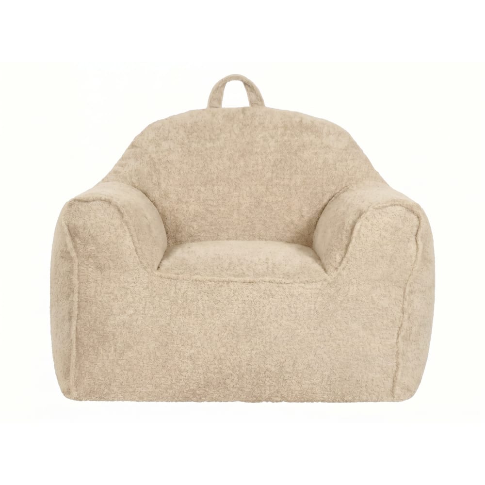 Pouf en polyester et mousse gris 86x92x80 cm