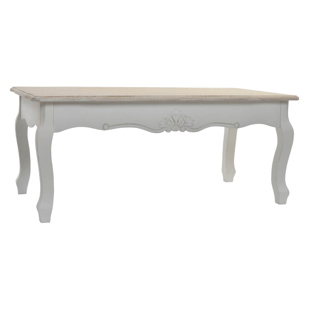 Table d'appoint en sapin blanc 120x60x50 cm