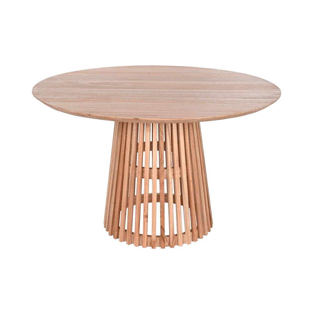 Table de salle à manger ronde en mindi marron 120x120x76 cm