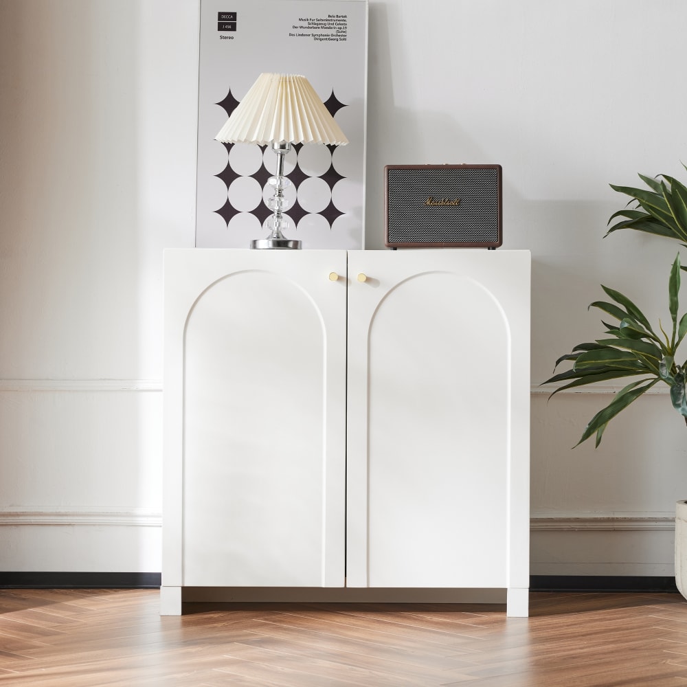 Sideboard Kommode Schrank 2 Türen Highboard Standschrank creme