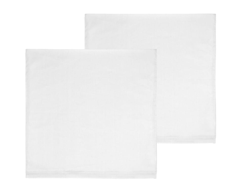 Taie d'oreiller en coton blanc 63x60cm