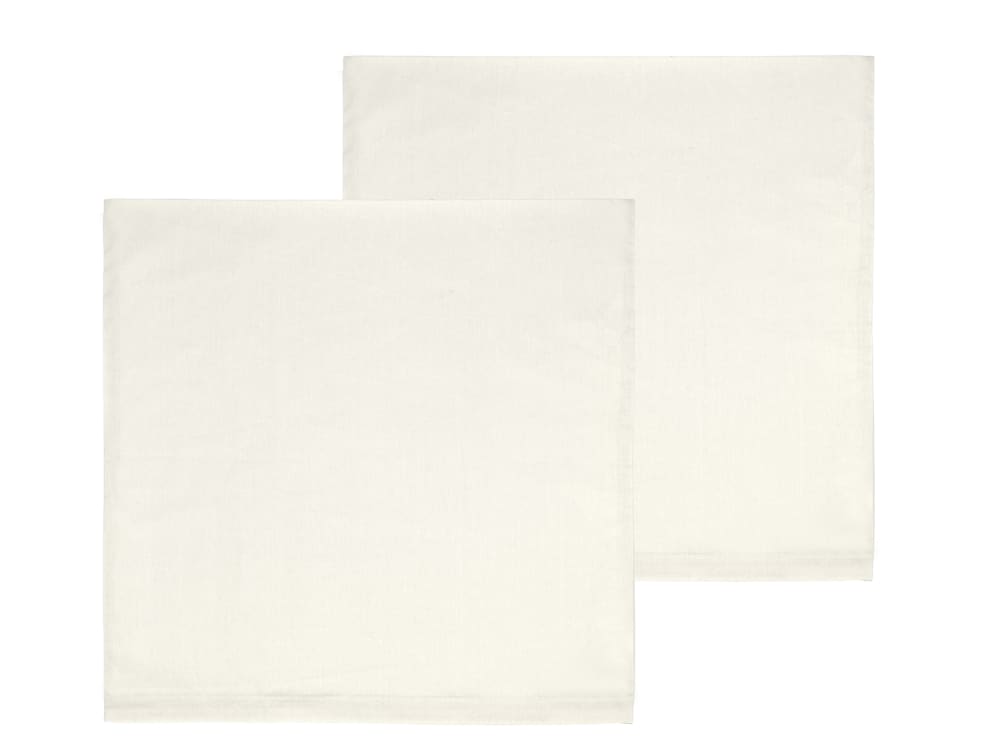 Taie d'oreiller en coton blanc cassé 63x60cm