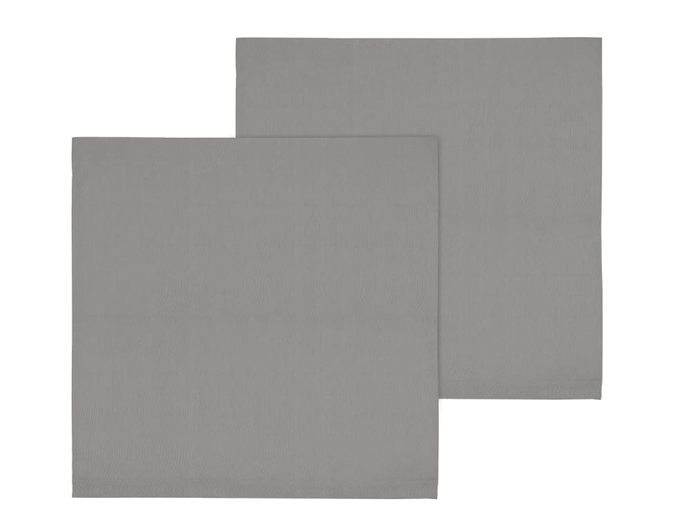 Taie d'oreiller en coton gris pierre 63x60cm