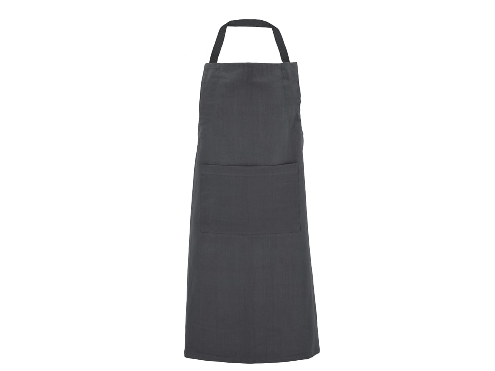 Tablier en coton gris cendré