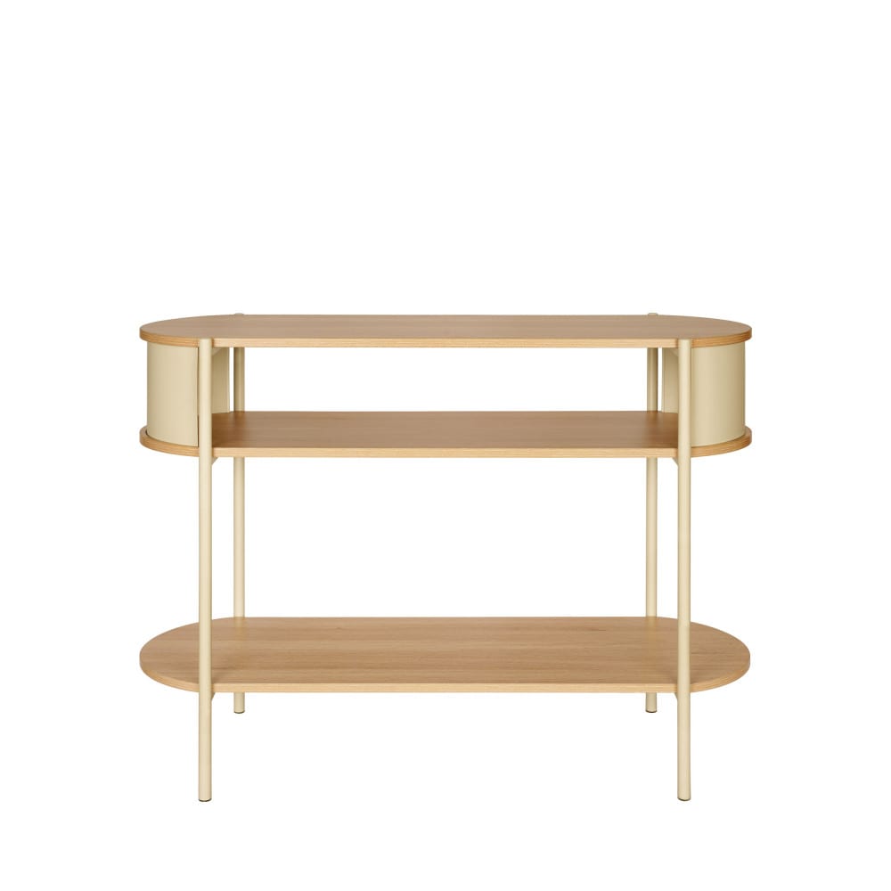 Console en bois et métal l100cm - beige