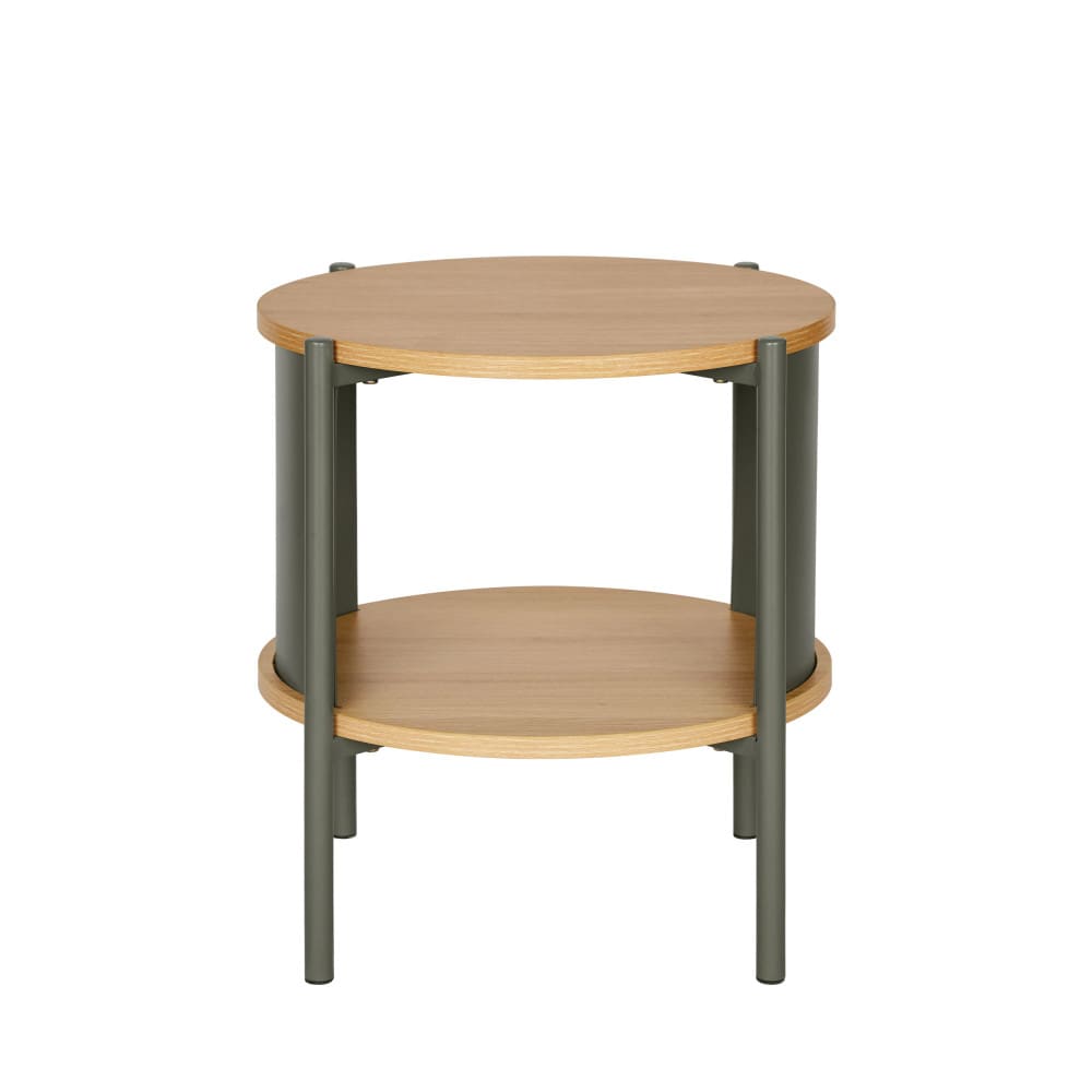 Table de chevet en bois et métal - vert