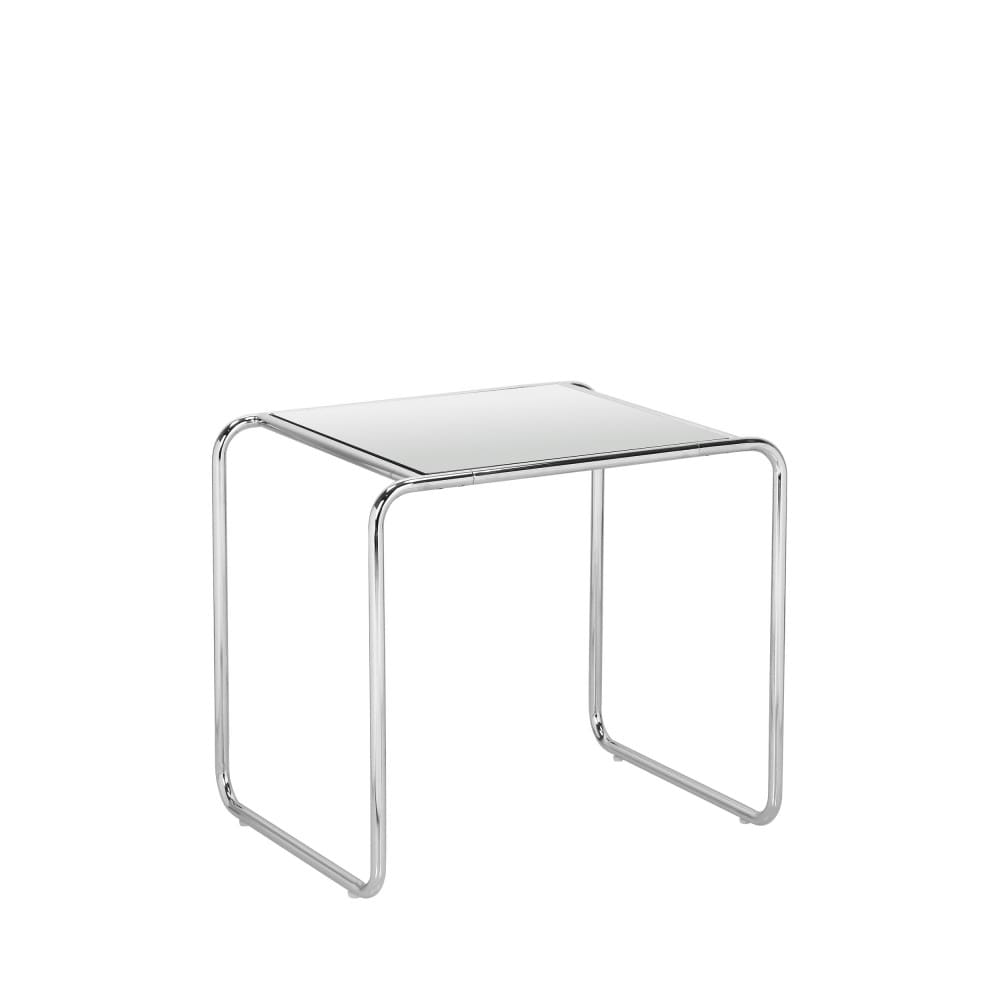 Table d'appoint en miroir pieds chrome - transparent Table d'appoint en miroir pieds chrome - transparent
