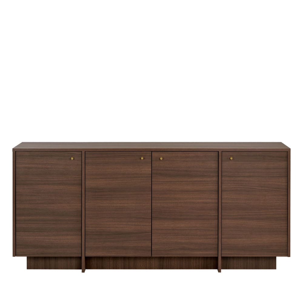 Buffet 4 portes en bois l180cm - bois foncé