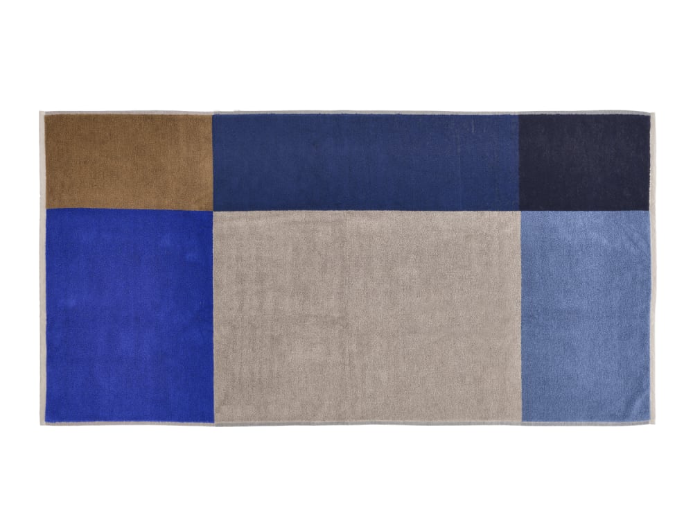Serviette en coton bleu 140x70cm
