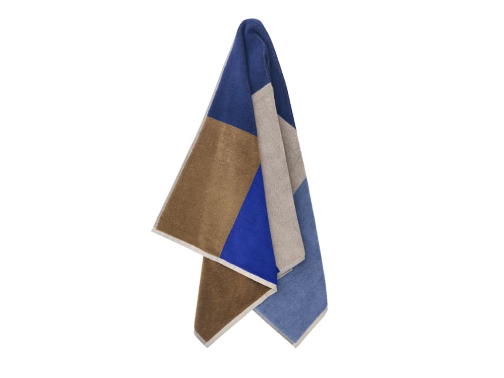 Serviette en coton bleu 140x70cm — vue 3