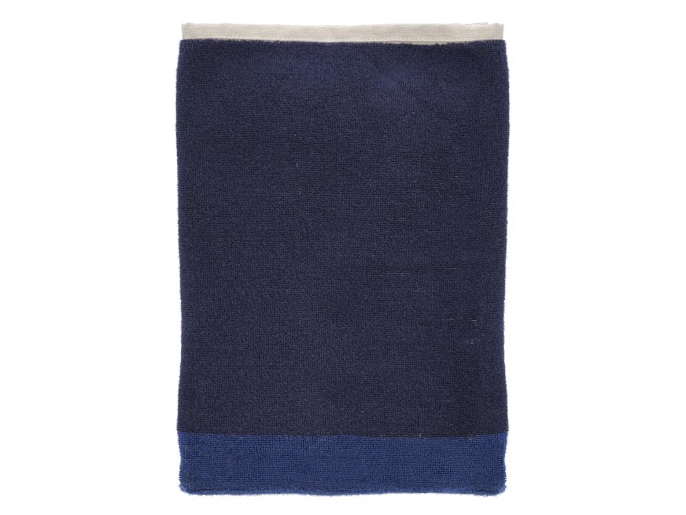 Serviette en coton bleu 140x70cm — vue 4