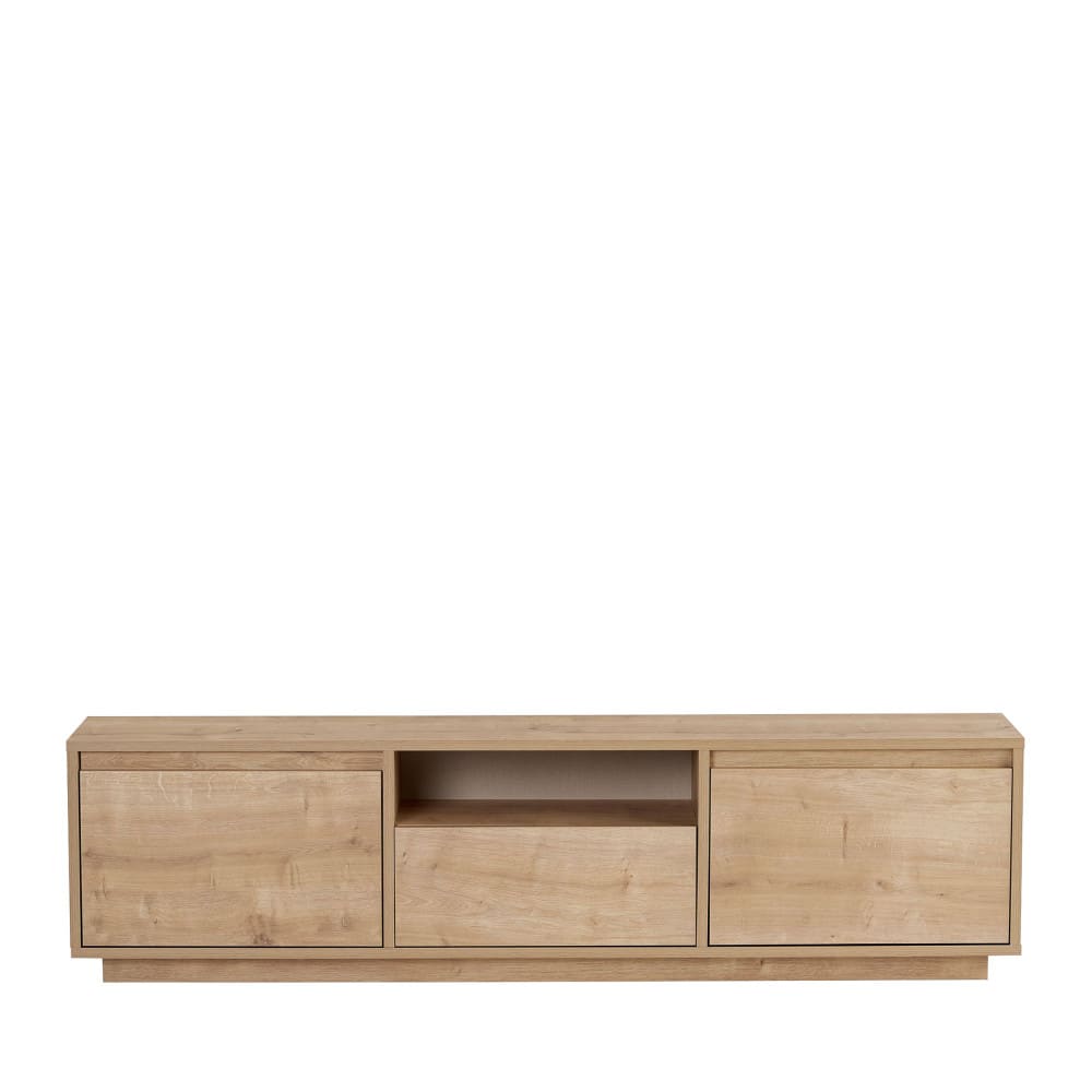 Meuble tv 3 portes en bois l160cm - bois clair Meuble tv 3 portes en bois l160cm - bois clair
