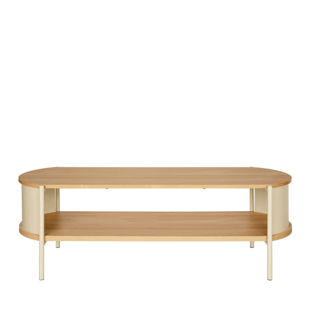 Meuble tv en bois et métal l120cm - beige Meuble tv en bois et métal l120cm - beige