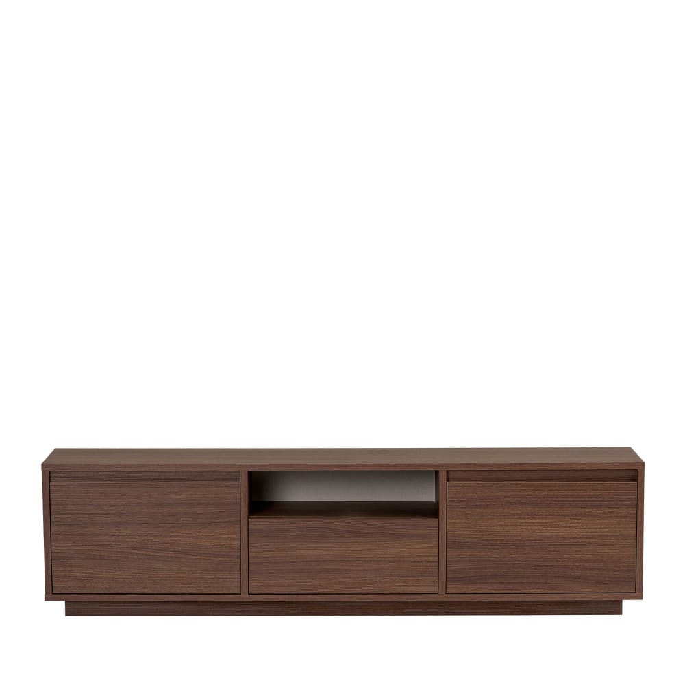 Meuble tv 3 portes en bois l160cm - bois foncé Meuble tv 3 portes en bois l160cm - bois foncé