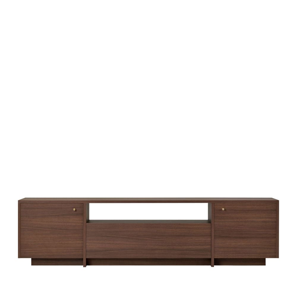 Meuble tv 3 portes en bois l180cm - bois foncé Meuble tv 3 portes en bois l180cm - bois foncé