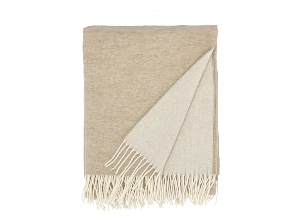 Plaid en laine beige 130x170cm Plaid en laine beige 130x170cm