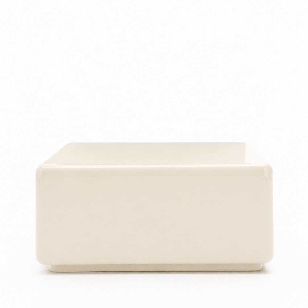 Table basse carrée laquée 60x60cm - beige Table basse carrée laquée 60x60cm - beige