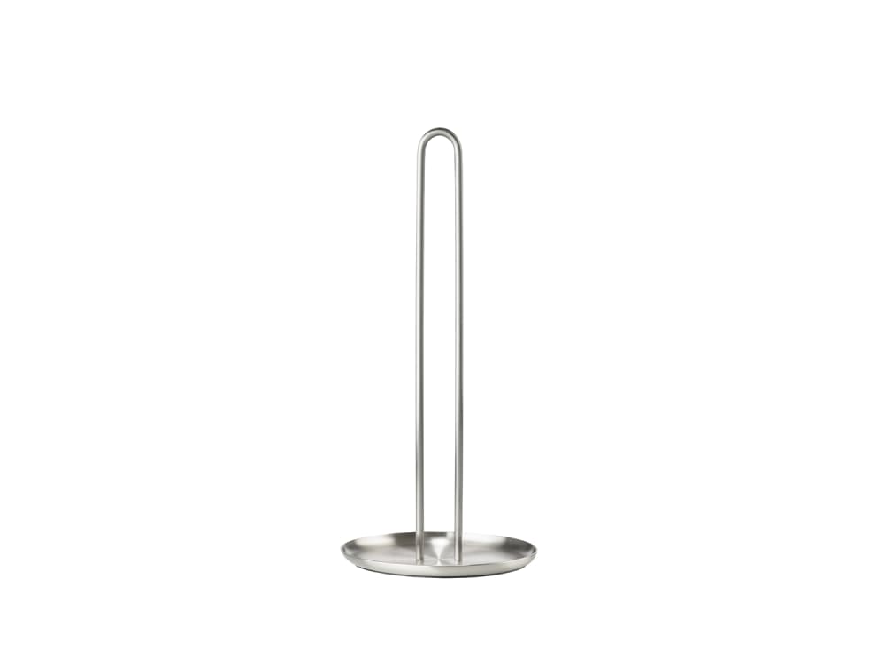 Porte-rouleau en acier inoxydable argent 15x15x32cm Porte-rouleau en acier inoxydable argent 15x15x32cm