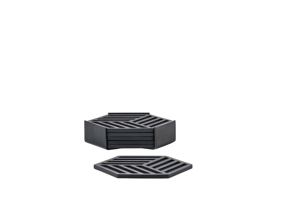 Dessous de verre en silicone noir