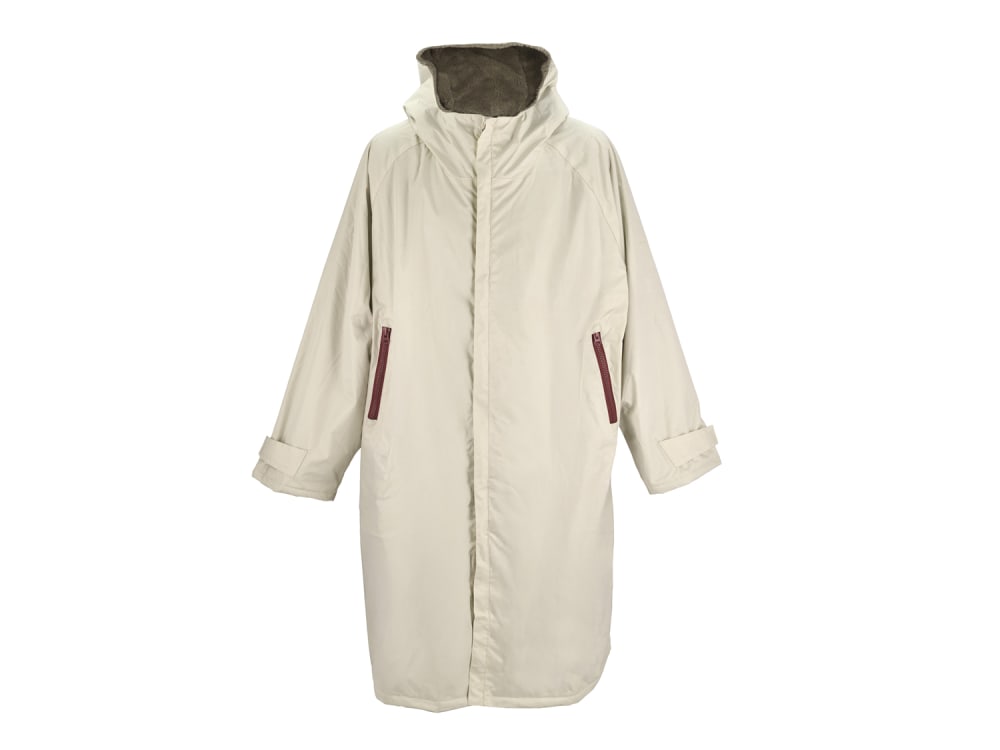Poncho d’extérieur chaud en polyester beige l/xl