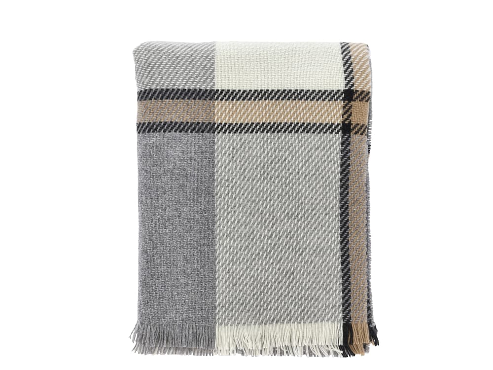 Plaid en laine gris 130x170cm