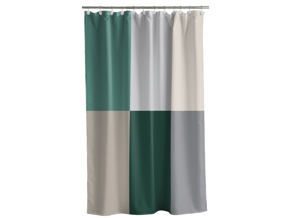 Rideau de douche en polyester vert foncé 200x180cm Rideau de douche en polyester vert foncé 200x180cm