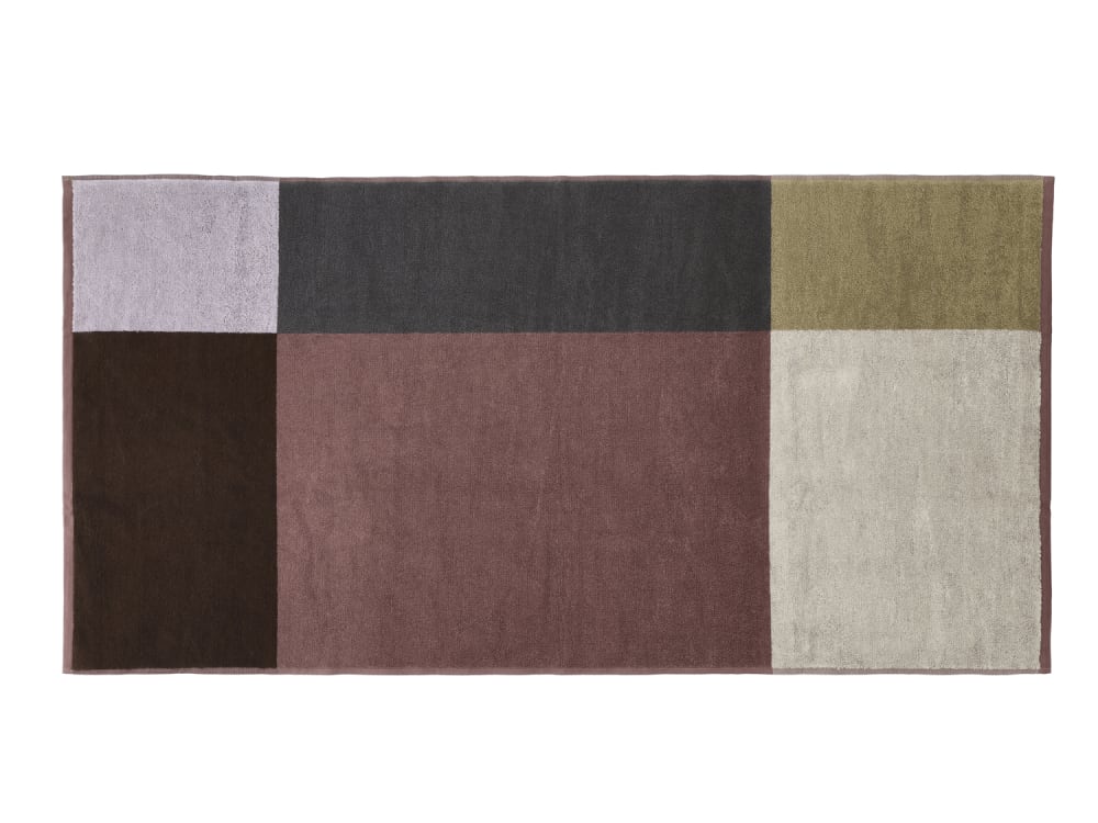 Serviette en coton rouge-brun 140x70cm