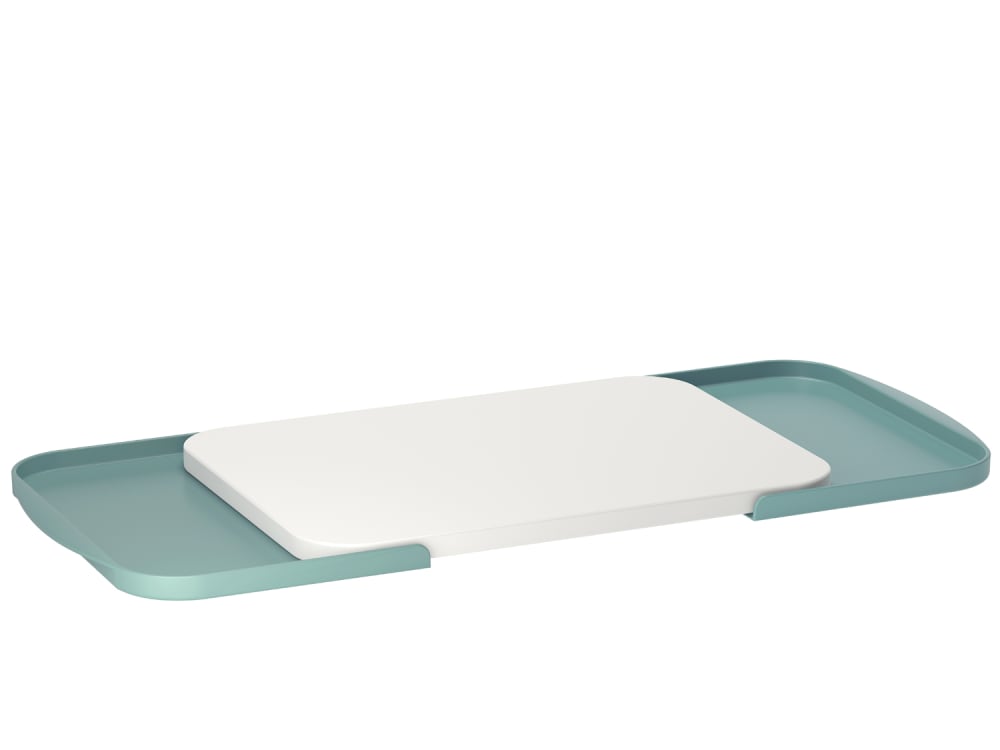 Planche découper avec plateaux vert nordique
