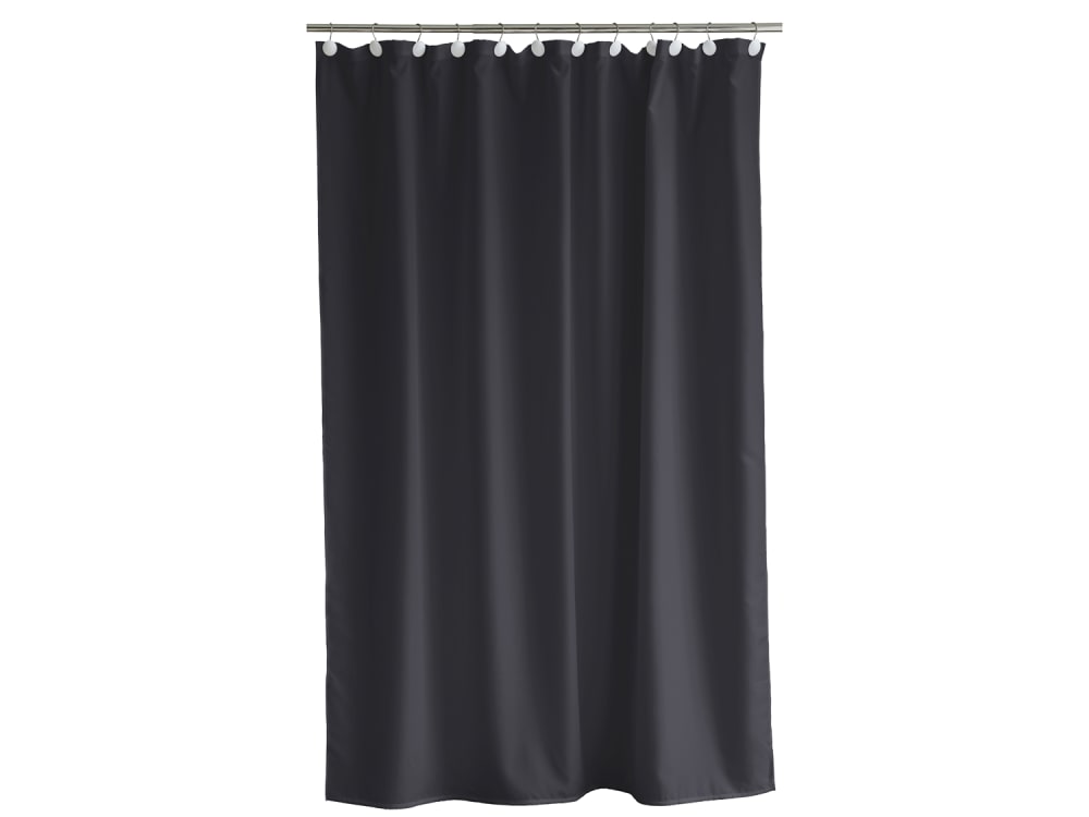 Rideau de douche en polyester gris foncé 200x180cm