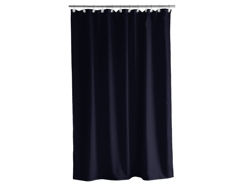 Rideau de douche en polyester bleu marine 200x180cm