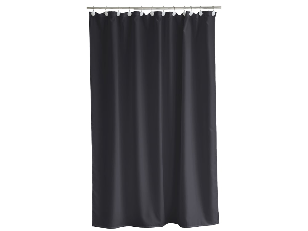 Rideau de douche en polyester gris foncé 200x180cm