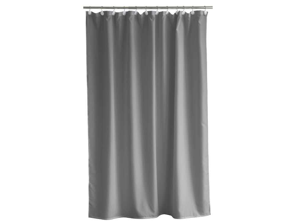 Rideau de douche en polyester gris pierre 200x180cm
